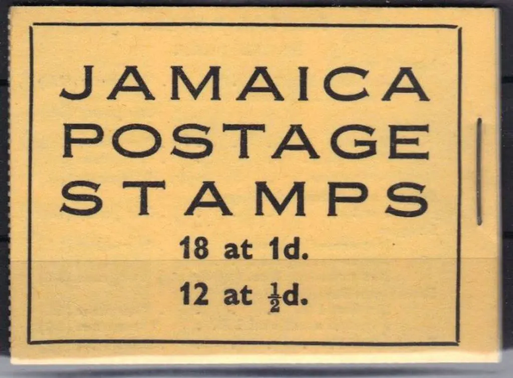 Jamaica 1952 2/- booklet, stapled at right, in ... Image 1++
