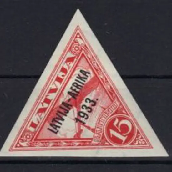Latvia 1933 10, 15, 25s Rign-Bathurst Flight ovptd ...