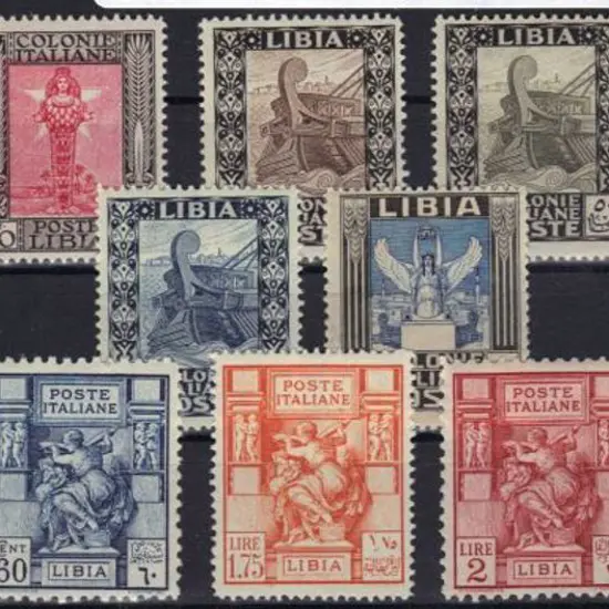 Libya 1924/31 Libyan Sibyl no wmk set (ex 40¢), ...