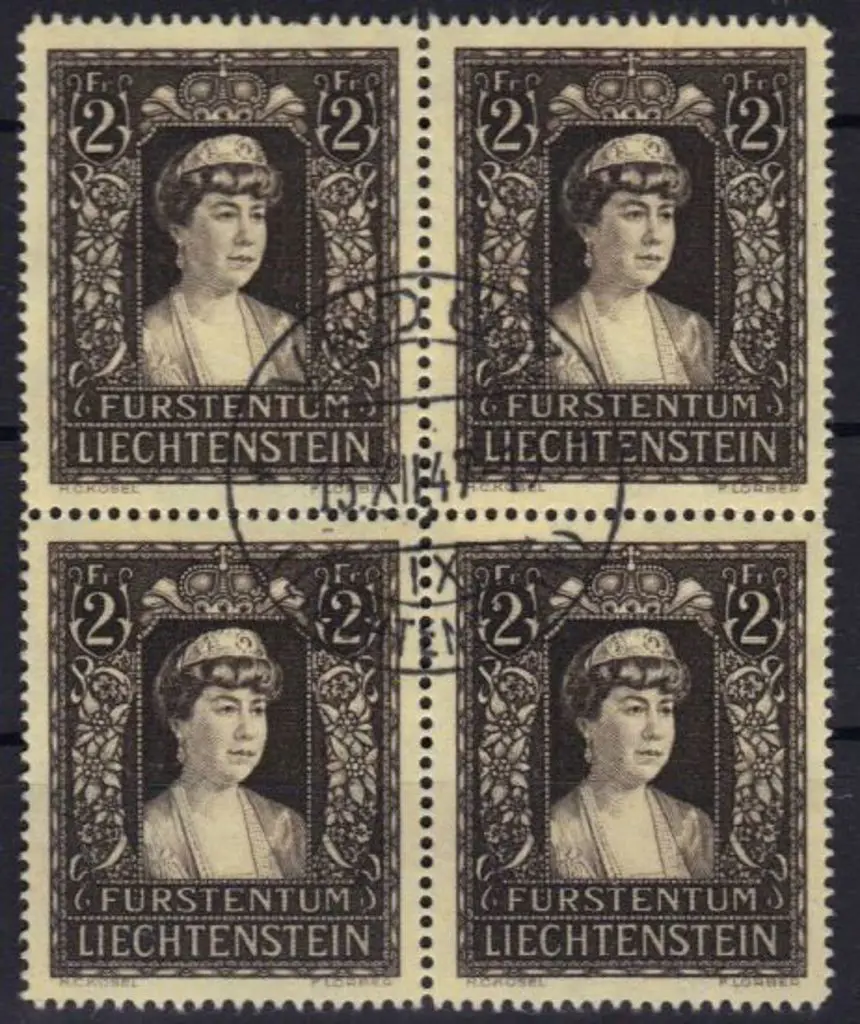Liechtenstein 1947 2f Death of Princess Elsa. F/U ... Image 1++