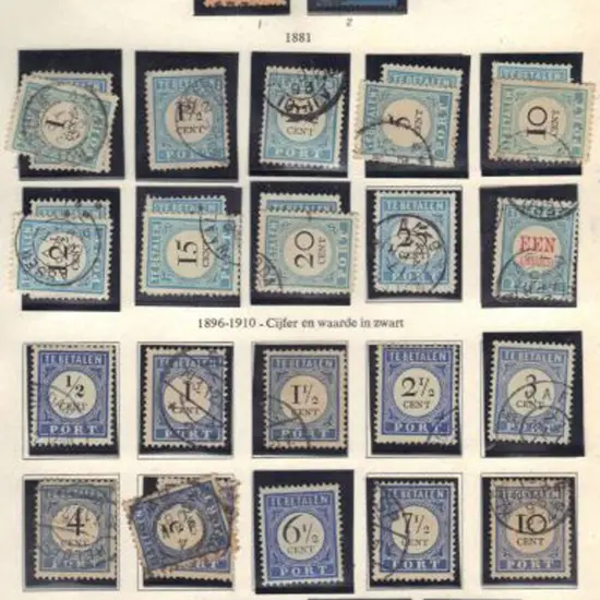 Netherlands 1870 5¢ & 10¢ Postage Dues plus 1881 ...
