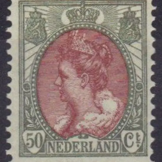 Netherlands 1898 50¢ lake & bronze green. Fine MLH ...
