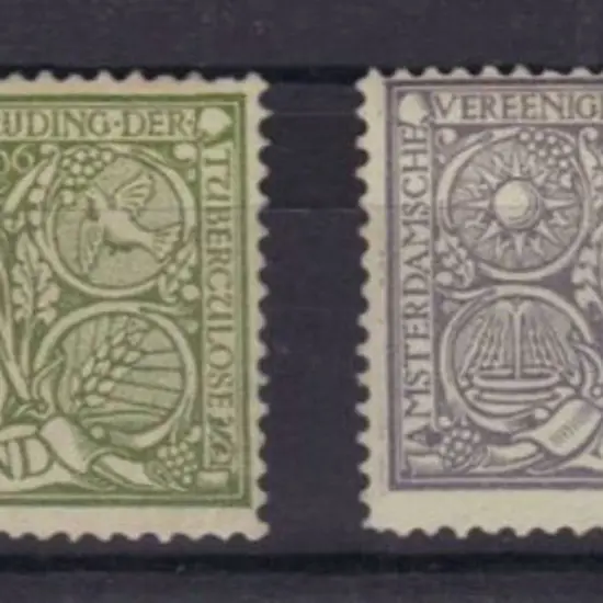 Netherlands 1906 3¢ & 5¢ Anti-TB. 5¢ is centred ...