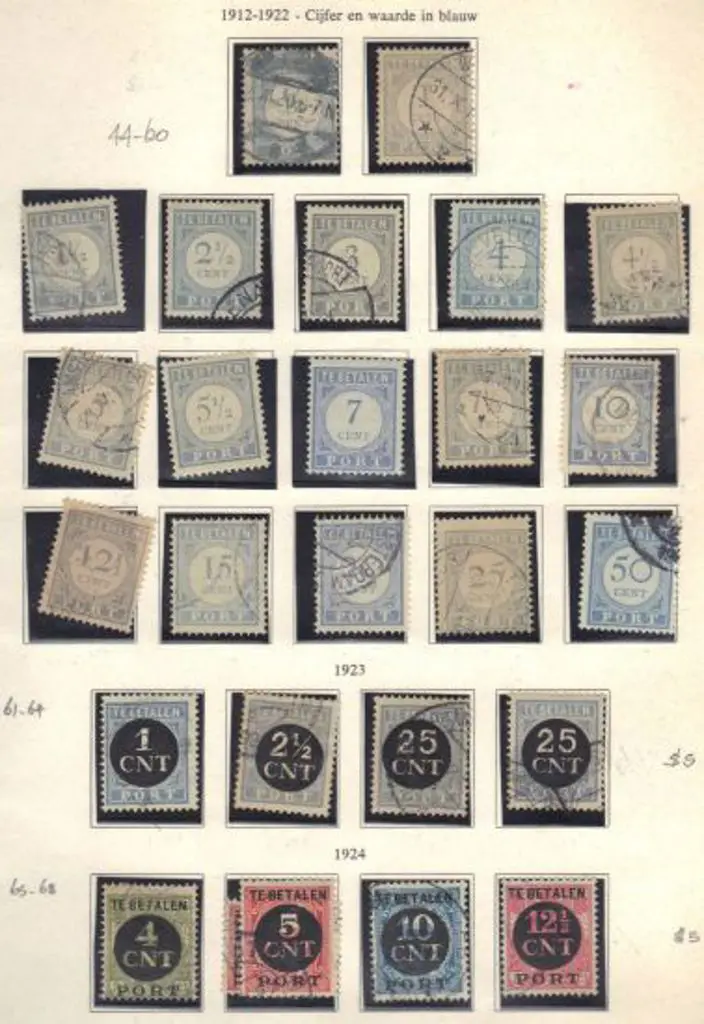 Netherlands 1912/22 set of 17 (5½¢, 7¢ MLH) ... Image 1++