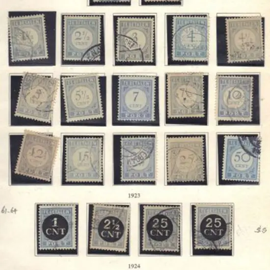 Netherlands 1912/22 set of 17 (5½¢, 7¢ MLH) ...