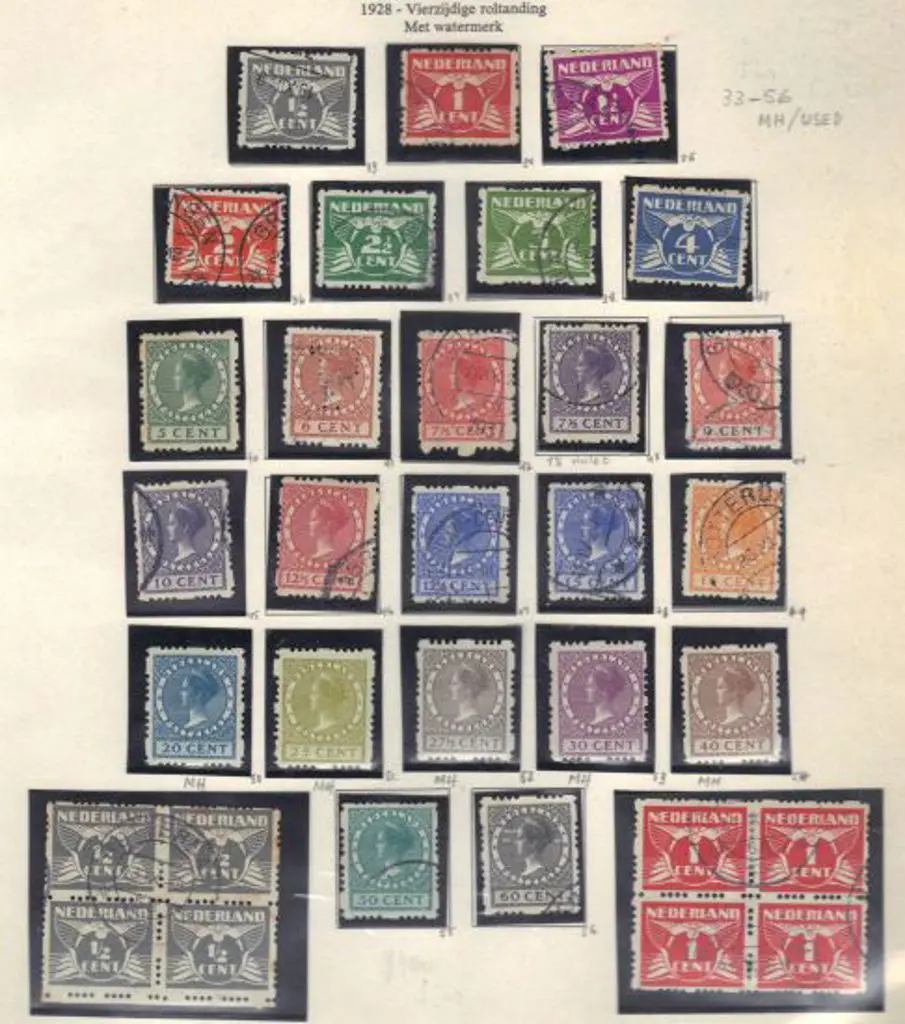 Netherlands 1928/34 Interrupted perfs on 4 sides ... Image 1++