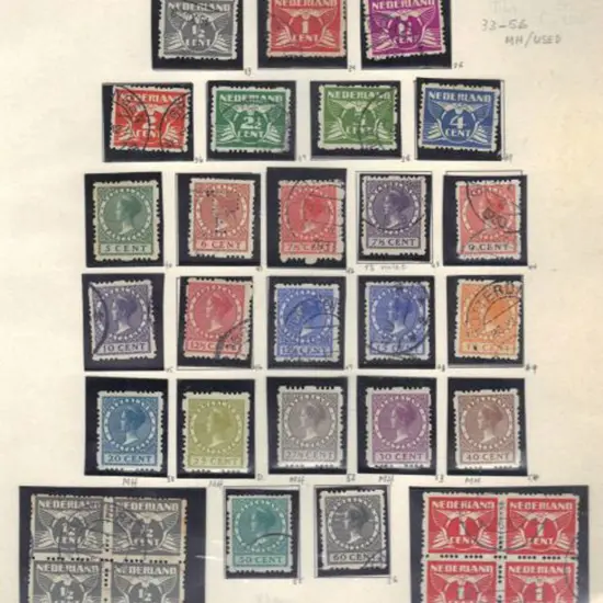 Netherlands 1928/34 Interrupted perfs on 4 sides ...