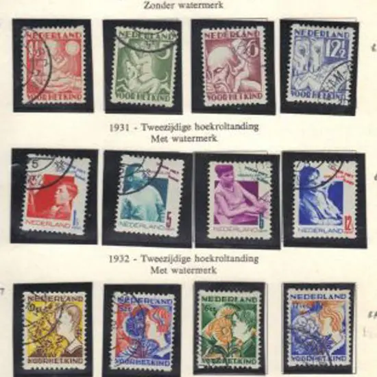 Netherlands 1929/33 Interrupted perfs on all ...