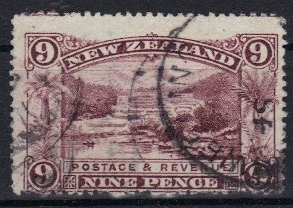 New Zealand 1902/07 9d purple with inverted wmk. ... Image 1++