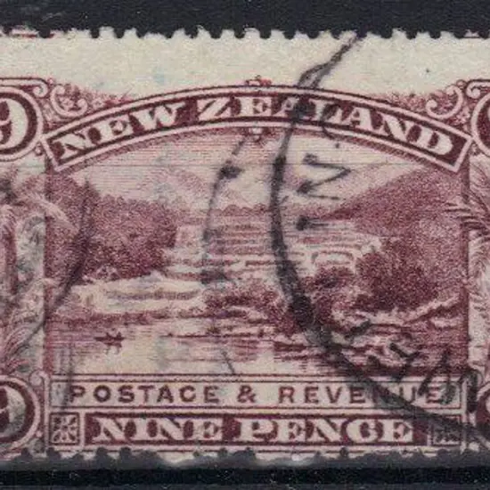 New Zealand 1902/07 9d purple with inverted wmk. ...