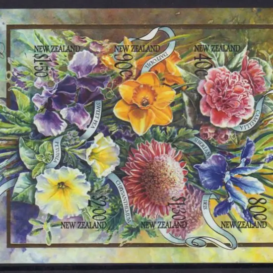 New Zealand 2001 Garden Flowers Imperforate ...