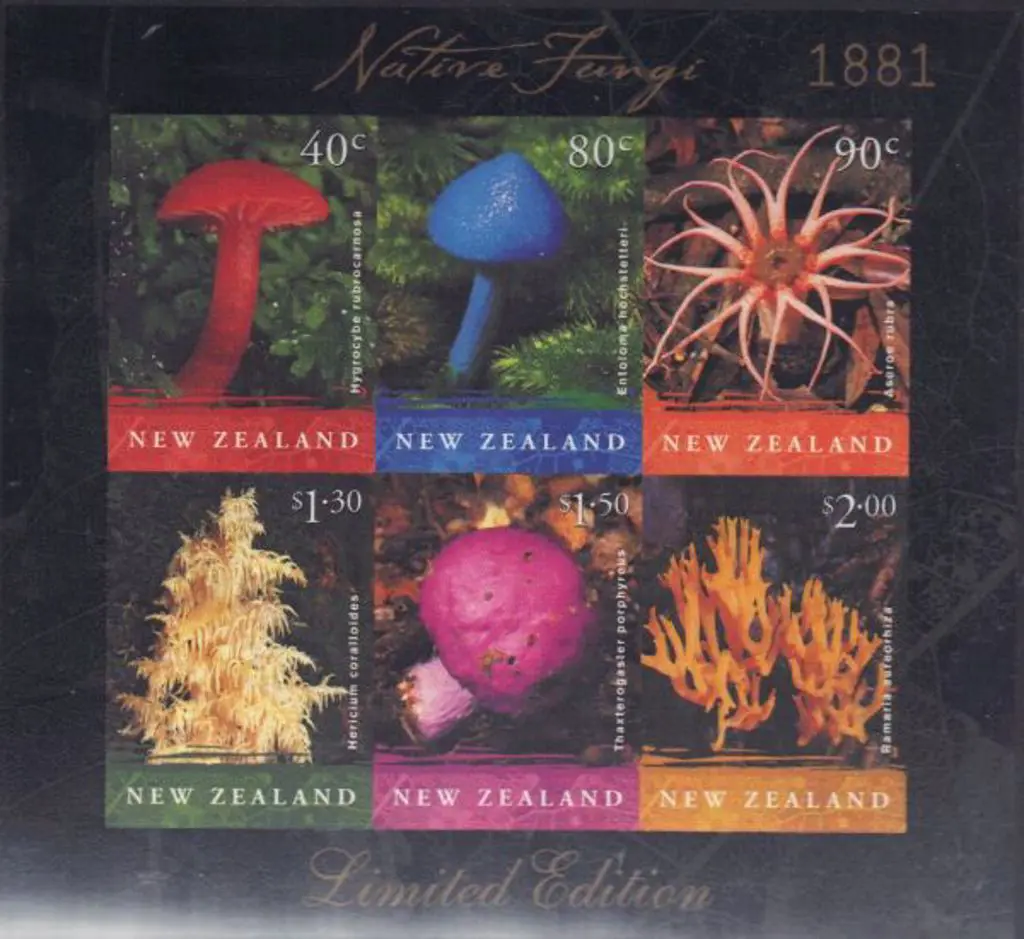 New Zealand 2002 Fungi Imperforate Limited Edition ... Image 1++