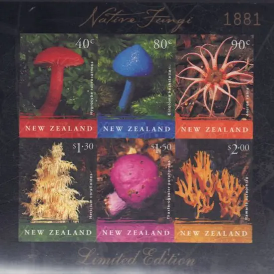 New Zealand 2002 Fungi Imperforate Limited Edition ...