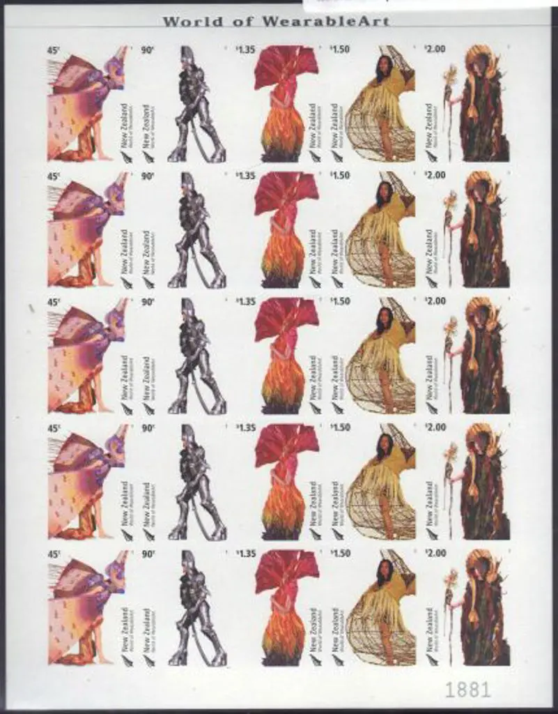 New Zealand 2004 Wearable Art Imperforate Limited ... Image 1++