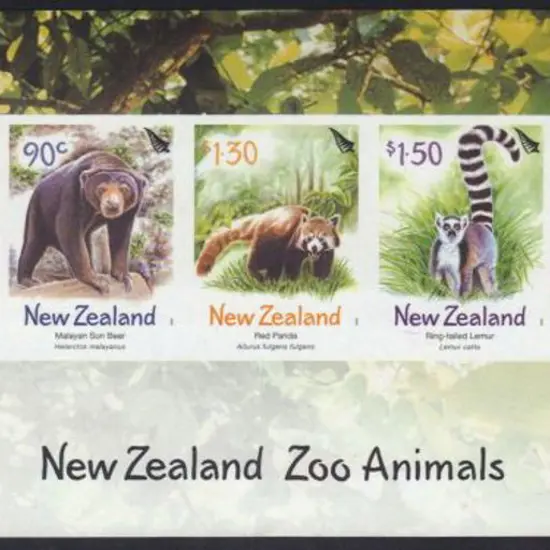 New Zealand 2004 Zoo Animals Imperforate Limited ...
