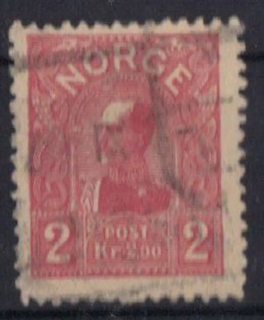 Norway 1907 2kr rose in smaller format. Used. ... Image 1++