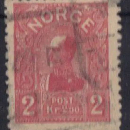 Norway 1907 2kr rose in smaller format. Used. ...