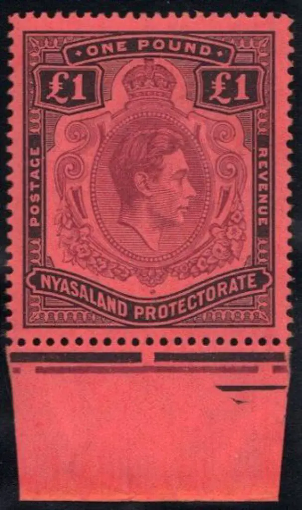Nyasaland 1938/44 KGVI defins set of 18 to £1 MUH ... Image 1++