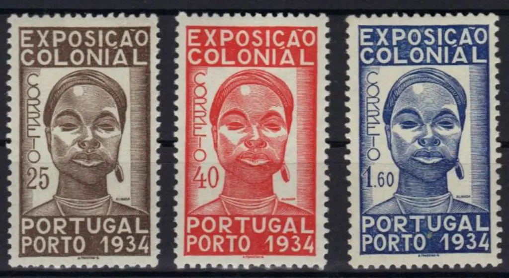 Portugal 1934 Colonial Expo set of 3. MLH  SG ... Image 1++