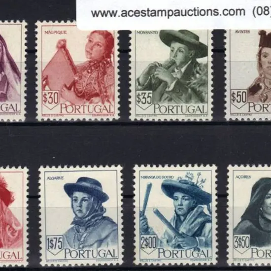 Portugal 1947 Regional Costumes. MLH but small ...