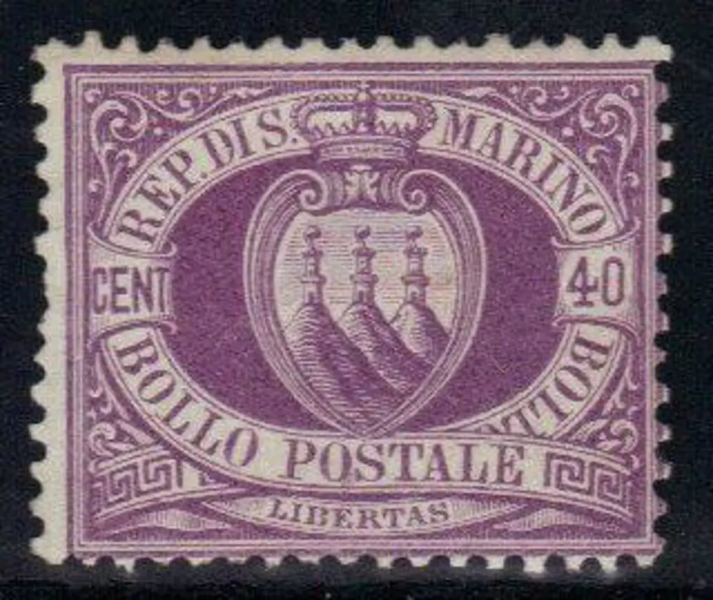 San Marino 1877/90 first issue. Mint or  MLH. Few ... Image 1++