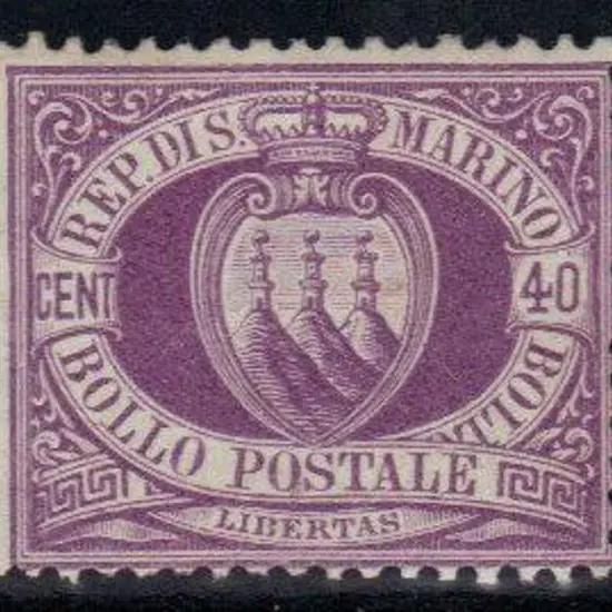 San Marino 1877/90 first issue. Mint or  MLH. Few ...