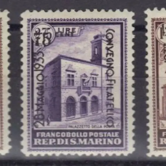 San Marino 1933 Philatelic Congress surcharges ...