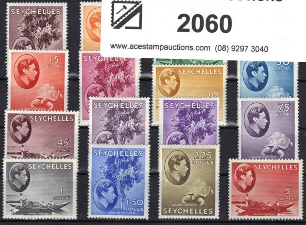 Seychelles 1938/49 defins to 5R MUH. Mainly the ... Image 1++