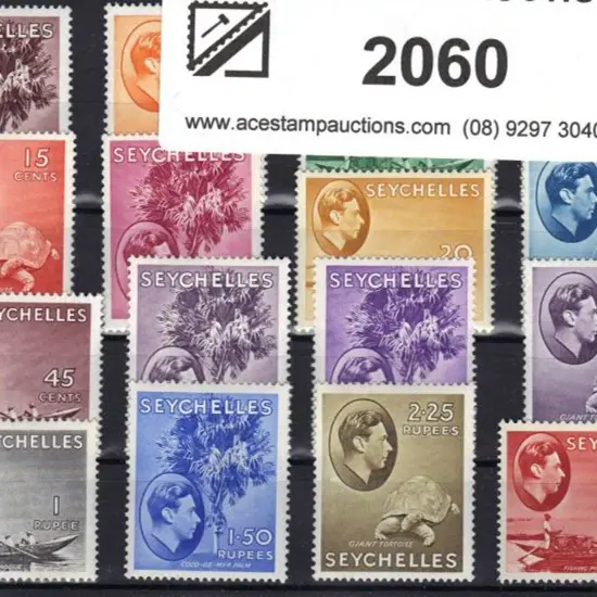 Seychelles 1938/49 defins to 5R MUH. Mainly the ...