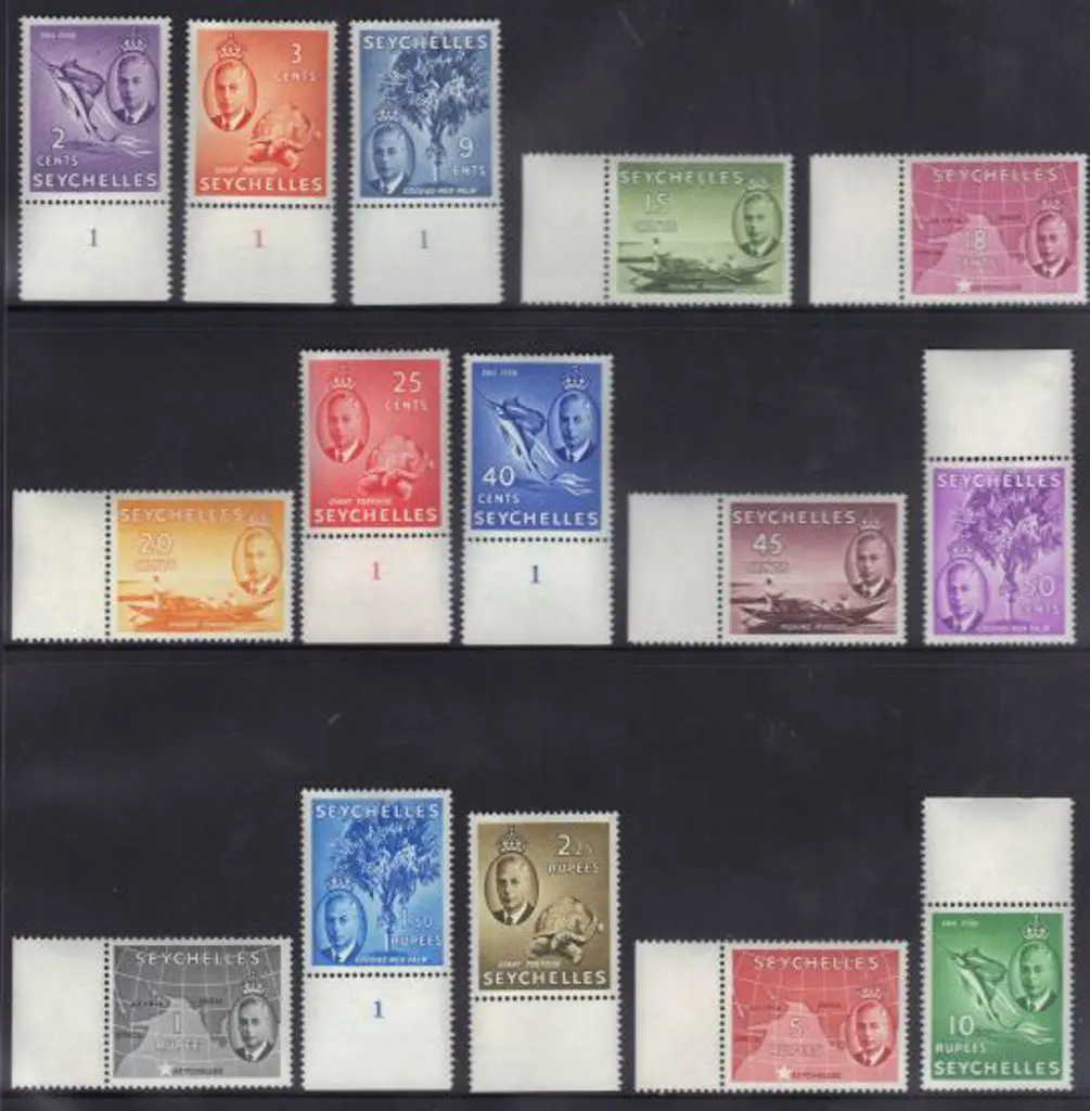Seychelles 1952 KGVI Pictorials. Superb marginal ... Image 1++