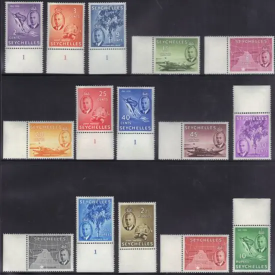 Seychelles 1952 KGVI Pictorials. Superb marginal ...