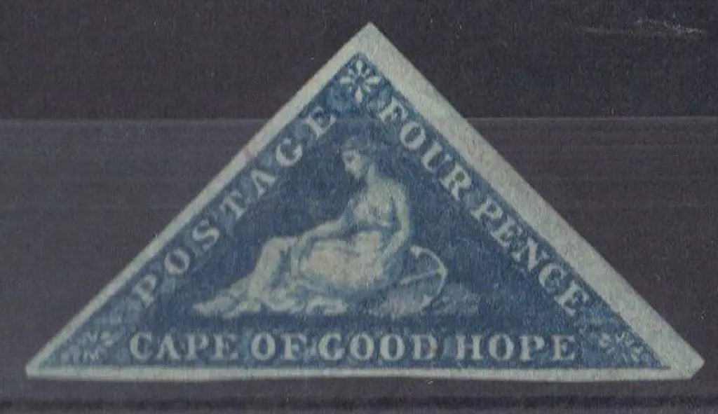 South Africa 1863/64 4d deep blue with 3 large ... Image 1++