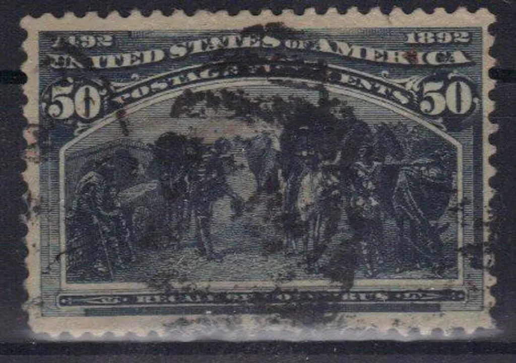 USA 1893 50¢ Columbus. Well centred with duplex ... Image 1++