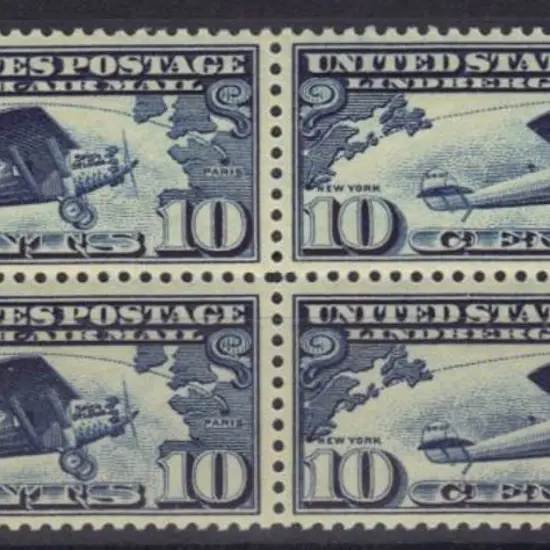 USA 1927 10c Lindberghs Flight Airmail. Superb MUH ...