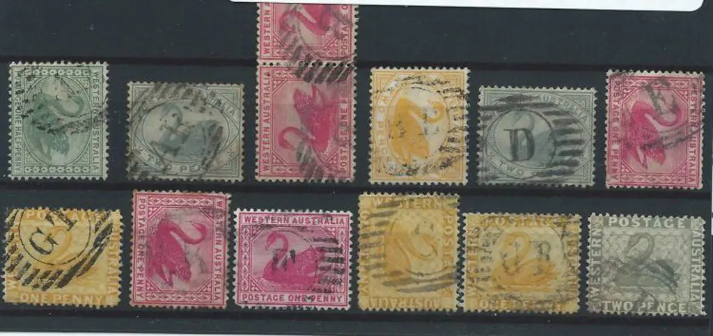 Postmarks 1880-1890 group of the 12 known 11 bar ... Image 1++