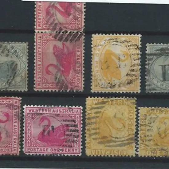 Postmarks 1880-1890 group of the 12 known 11 bar ...