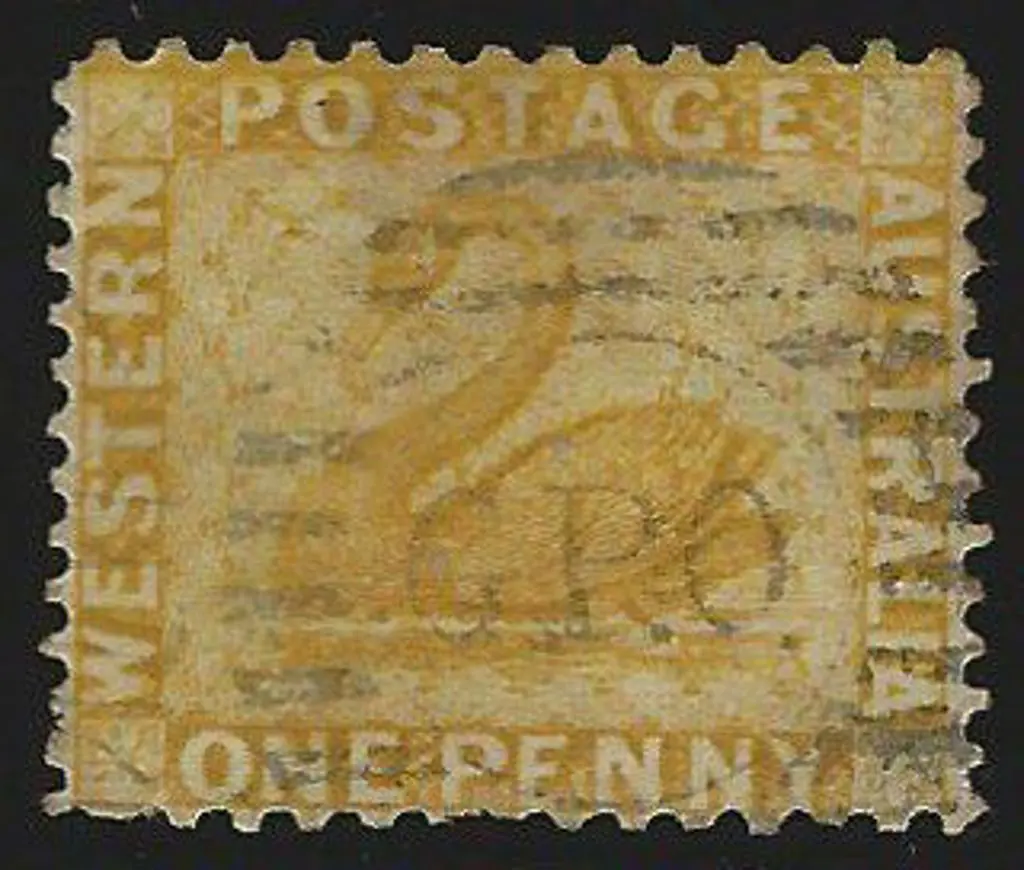 1883 1d yellow-ochre, perf. 12x14. F/U by light ... Image 1++