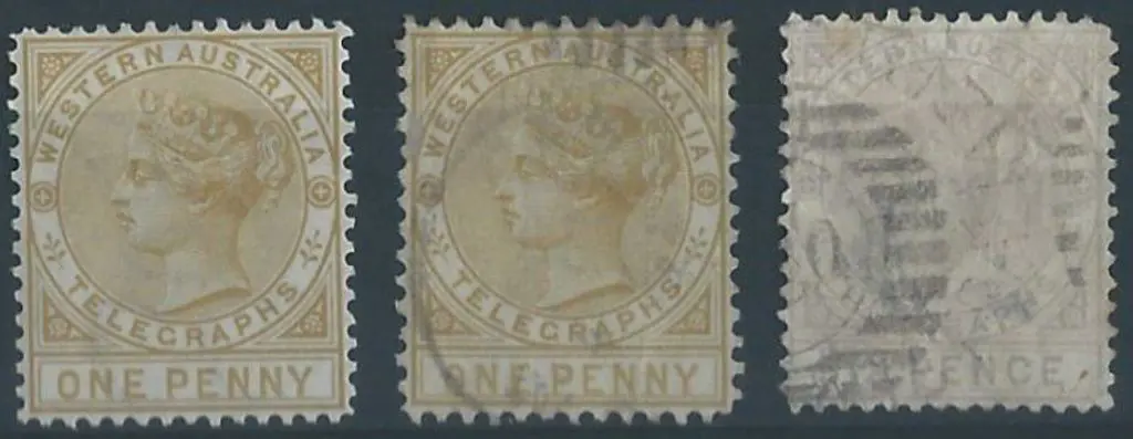 1886 1d bistre & 6d violet perf. 14 & 1d bistre, ... Image 1++