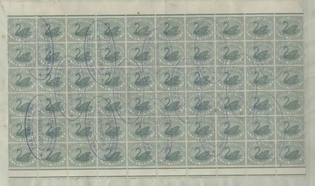 1889 (20th July) 2d bluish grey pane of 60 (SG 96) ... Image 1++