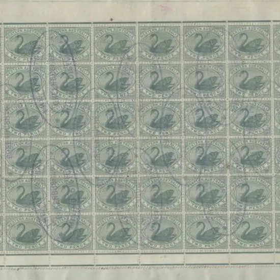 1889 (20th July) 2d bluish grey pane of 60 (SG 96) ...