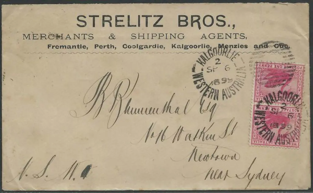 1899 (6th Sept) "Strelitz Bros Merchants & ... Image 1++