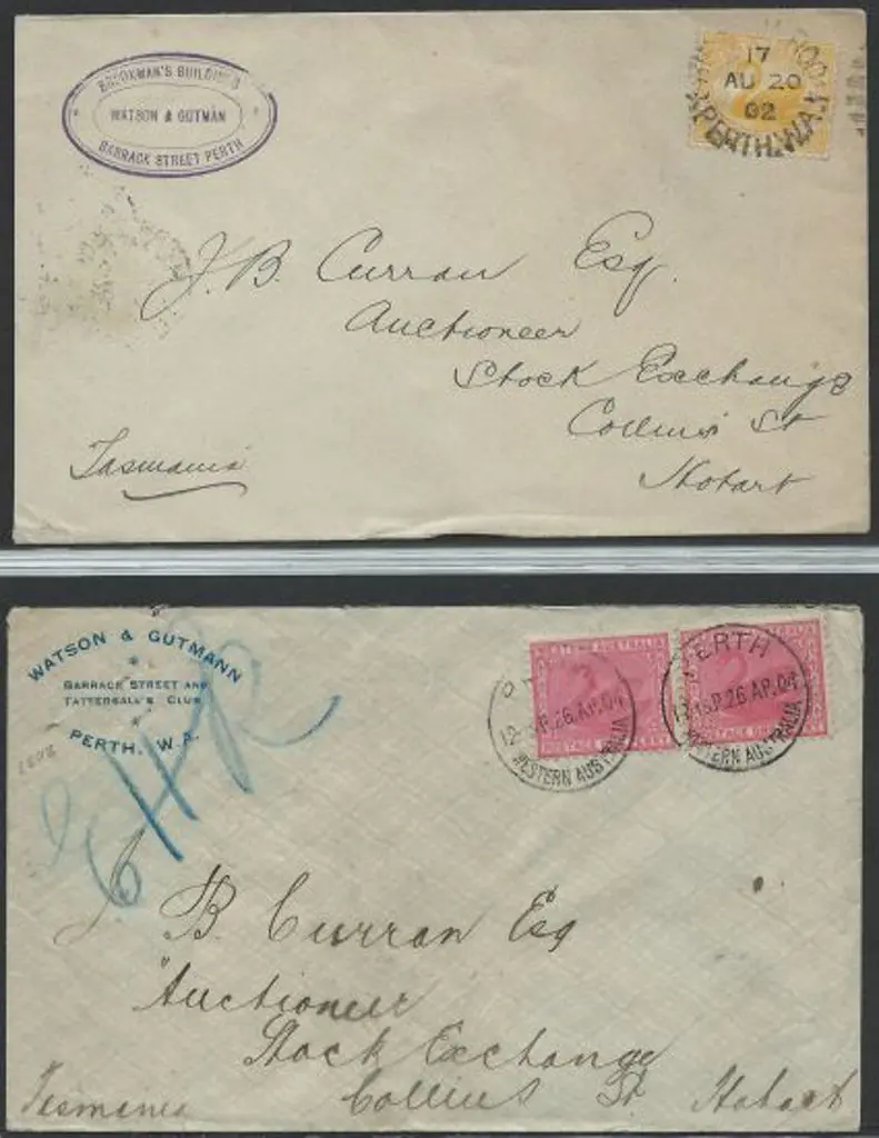 1902 (20th Aug) cover to Tasmania with 2d yellow ... Image 1++