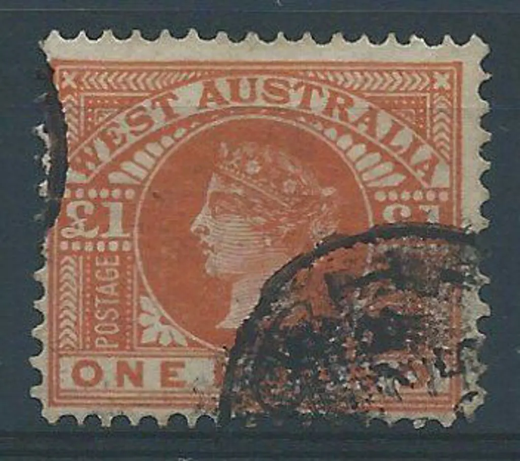 1902 £1 orange-brown QV sound used with smudgy ... Image 1++