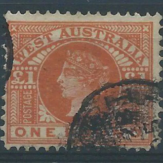 1902 £1 orange-brown QV sound used with smudgy ...