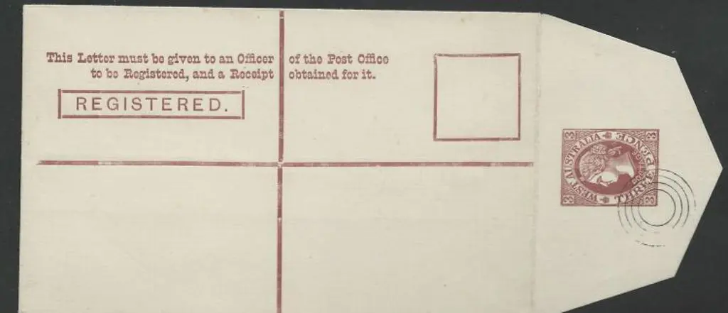 1902 3d brown QV Registered Envelope unused with ... Image 1++