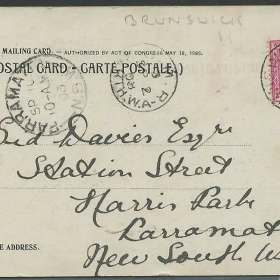 1903 (2nd Sept) colour ppc (American Indian) from ...
