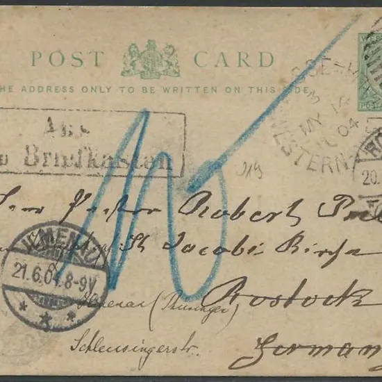 1904 (14th May) Postal stationery postcard PC3 ...