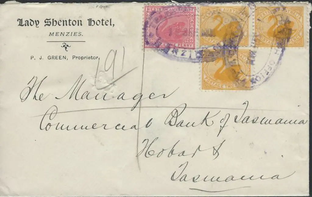 1904 (18th Sept) "Lady Shenton Hotel Menzies" ... Image 1++