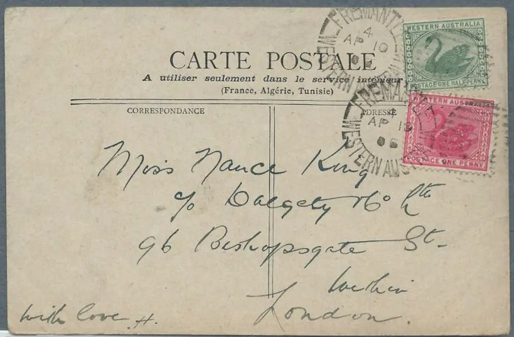 1905 (10th April) B/W Nice postcard with ½d green ... Image 1++