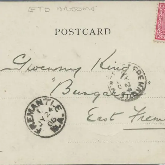 1905 (24th July) B/W postcard of Bombay with ...
